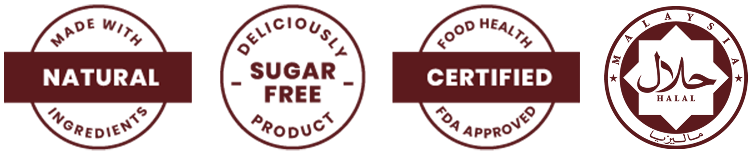 natural sugar free food certified halal